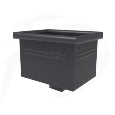 Kosz zlewowy stalowy firmy KROP do rury kwadratowej 80x80 kolor grafitowy